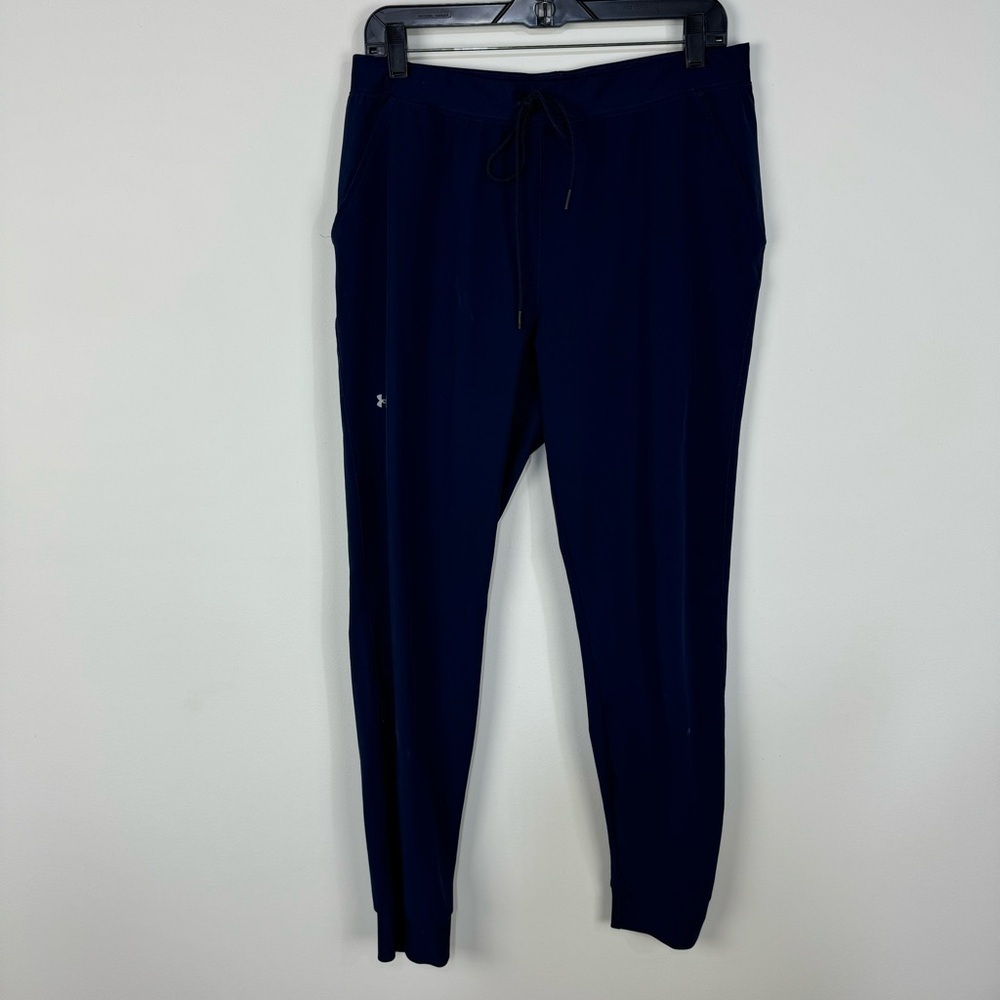 Under Armour Navy Blue Large Tall Long Joggers Athletic Workout Lounge Activewea